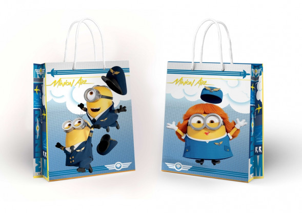 Minions 2. Пакет подарочный большой-2, 220*310*100 мм (3D дизайн) оптом