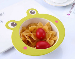 Бамбуковая посуда &quot;Лягушонок&quot; суповая тарелка
