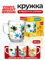Кружка Простоквашино (в подарочной упаковке), 230 мл, стекло