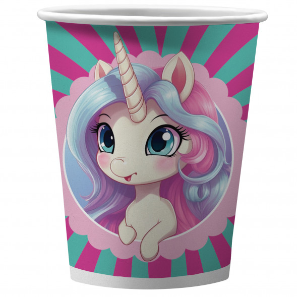 Набор бумажных стаканов Единорожка, 6 шт*250 мл оптом