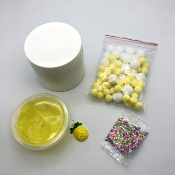 Слайм ананас сделай сам