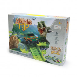 Трасса с машинкой на батарейке «Дино Тур» с маркировкой «ND Play» в подарочной упаковке.