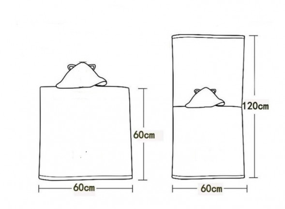 Полотенце-пончо акулы