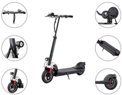 Электросамокат"EW1 racing frame BLACK/WHITE" 