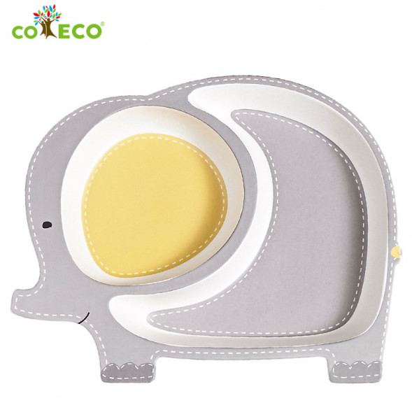 Детская тарелка из бамбукового волокна Слон CoEco SR21838