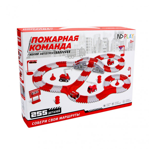 Трасса с машинкой на батарейке «Пожарная команда» с маркировкой «ND Play» оптом