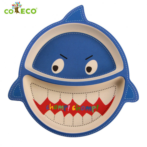 Детская тарелка из бамбукового волокна Акула CoEco SR21838