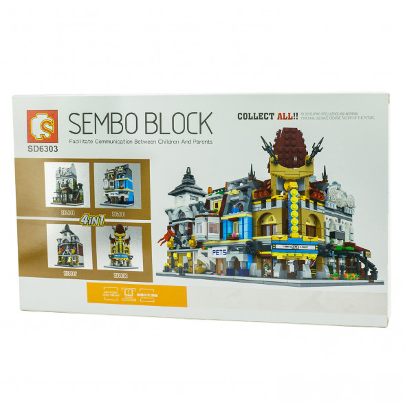 Конструктор Sembo Block SD6303, Mini Palace Cinema 4 в 1 SD6302-6303 оптом