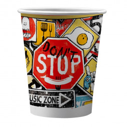Набор бумажных стаканов Знаки яркие, в т/у пленке, 6 шт*250 мл