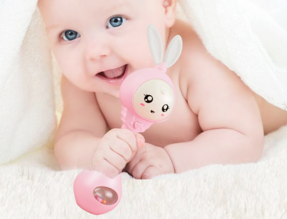 Музыкальная погремушка Зайчик