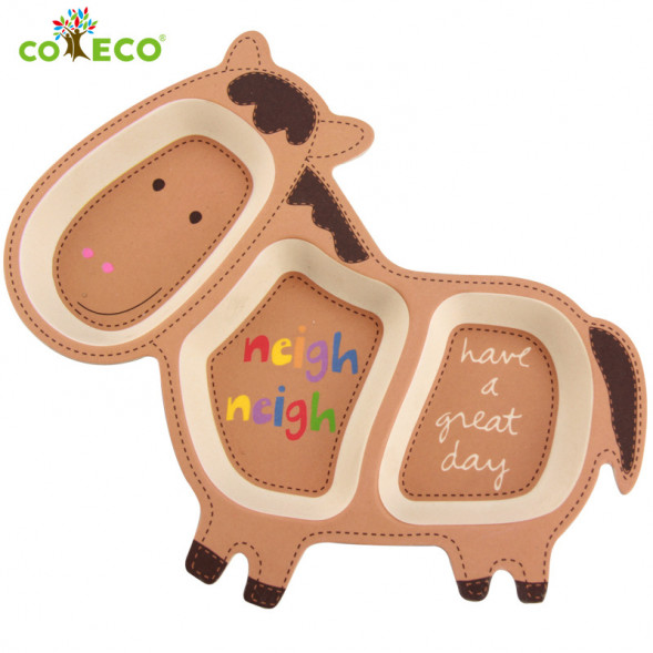 Детская тарелка из бамбукового волокна Пони CoEco SR21838