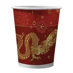 Набор бумажных стаканов Золотой дракон, в т/у пленке, 6 шт*250 мл