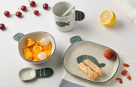 Детская керамическая посуда рыбка