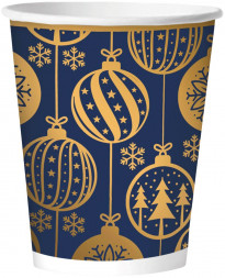 Набор бумажных стаканов Золотые шарики, 6 шт*250 мл