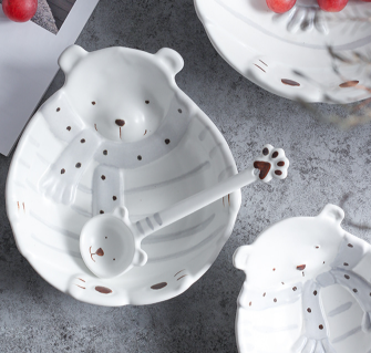 Детская керамическая посуда полярный мишка
