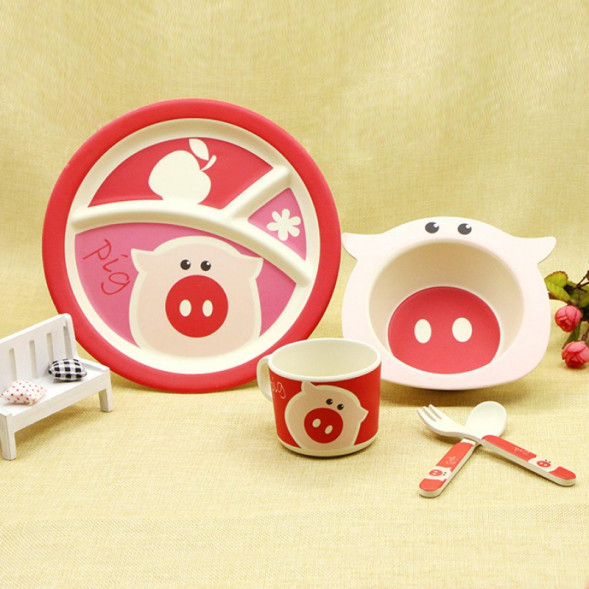 бамбуковая посуда свинья