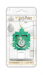 Harry Potter. Парафиновая свеча в торт (Герб зеленый), в блистере (чиби)