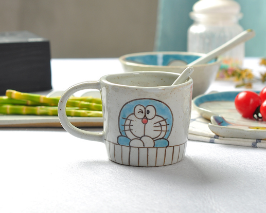 Детская керамическая посуда забавный котик