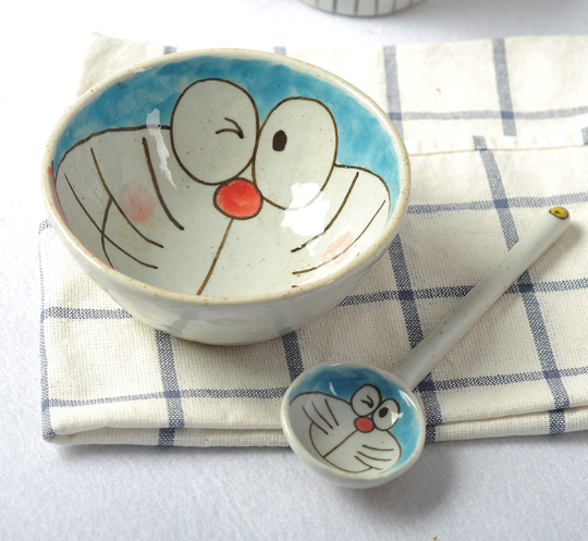 Детская керамическая посуда забавный котик