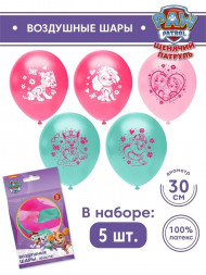 Воздушные шарики «Щенячий патруль» 30 см, 5 шт.