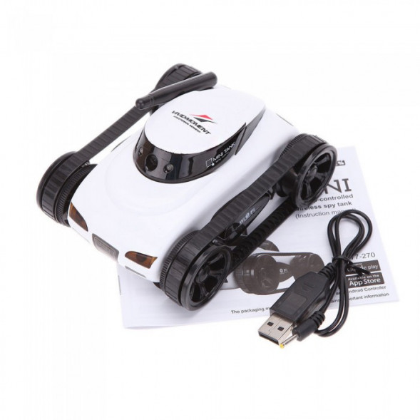 Радиоуправляемый мини танк-шпион I-Spy с КАМЕРОЙ WiFi (видео на смартфоне, 12 см)