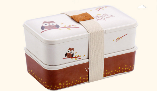 бамбуковая посуда ланч-бокс сова