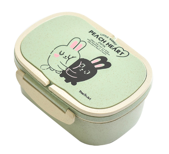 бамбуковая посуда ланч-бокс милый кролик