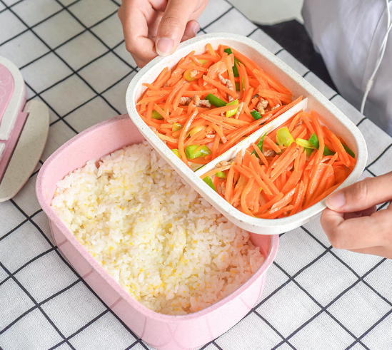 бамбуковая посуда ланч-бокс милый кролик