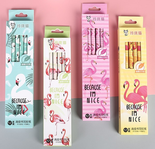 Карандаши простые Фламинго