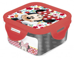 Контейнер пластиковый (квадратный, 290 мл). Минни Маус Цветы
