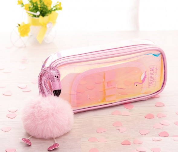 Пенал Розовый Фламинго
