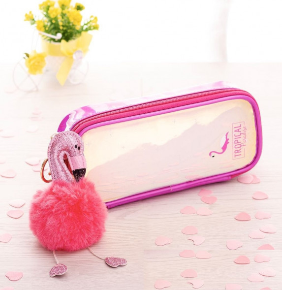 Пенал Розовый Фламинго