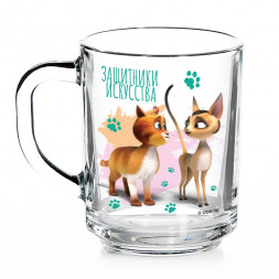 Кружка Коты Эрмитажа, Защитники Эрмитажа, мал., 230 мл, стекло