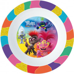 Миска пластиковая (для СВЧ). Тролли 2. Мировое турне