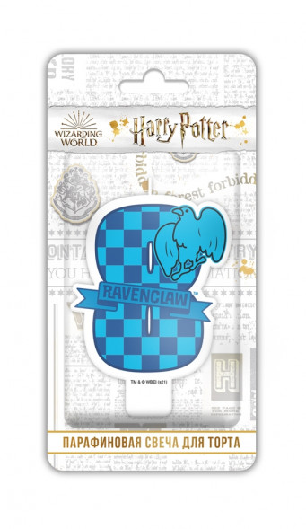 Harry Potter. Парафиновая свеча в торт (цифра 8 с рисунком), в блистере (чиби) оптом