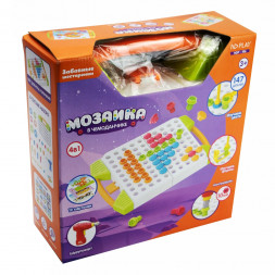 Конструктор Мозаика в чемоданчике 4 в 1. Забавные шестеренки