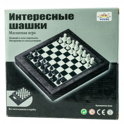 Магнитные шахматы &quot;Интересные шашки&quot; QX7801