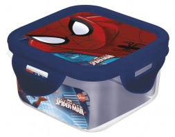 Контейнер пластиковый (квадратный, 290 мл). Человек-паук Красная паутина